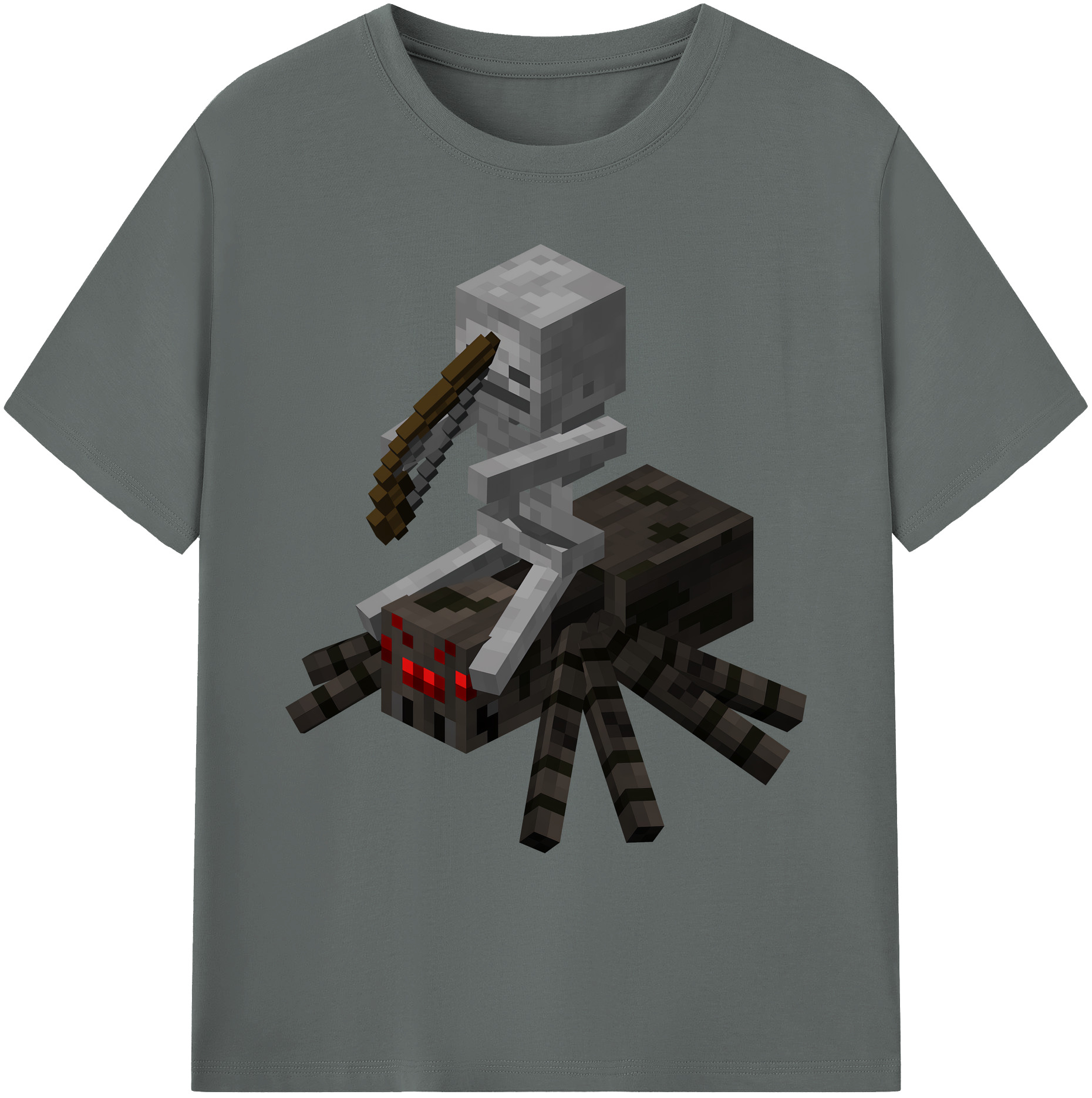 （画像用） マインクラフト ブロックの世界 Minecraft MC Block world 綿100％ メンズ半袖Tシャツ｜肌触りやわらか＆通気性